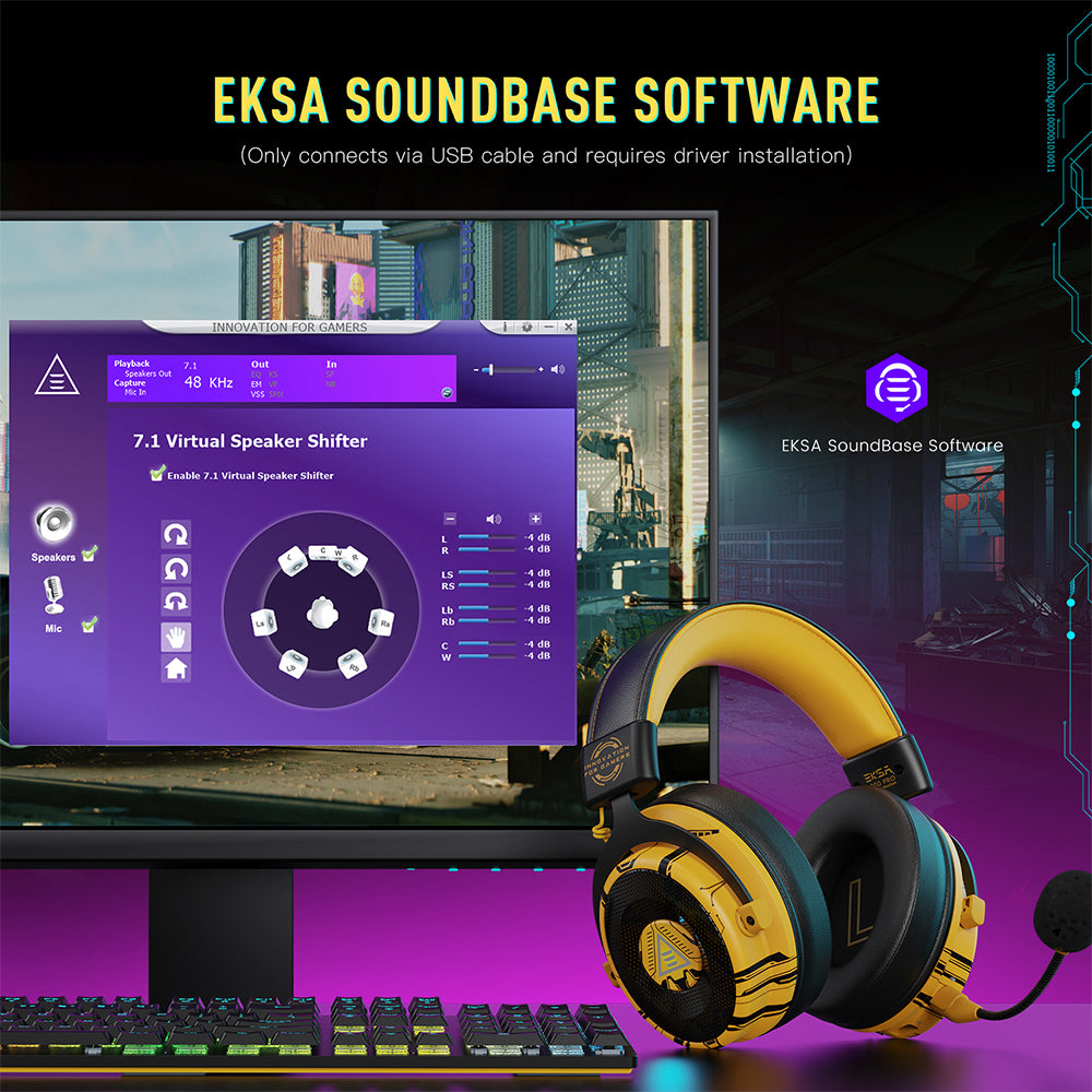 EKSA E900 Pro 7.1 Virtual Surround Sound Gaming Headset