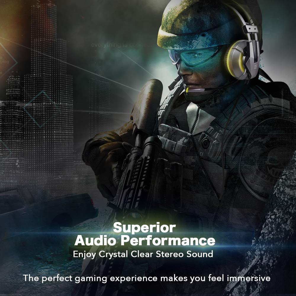 EKSA E800 Gaming Headset with LED light