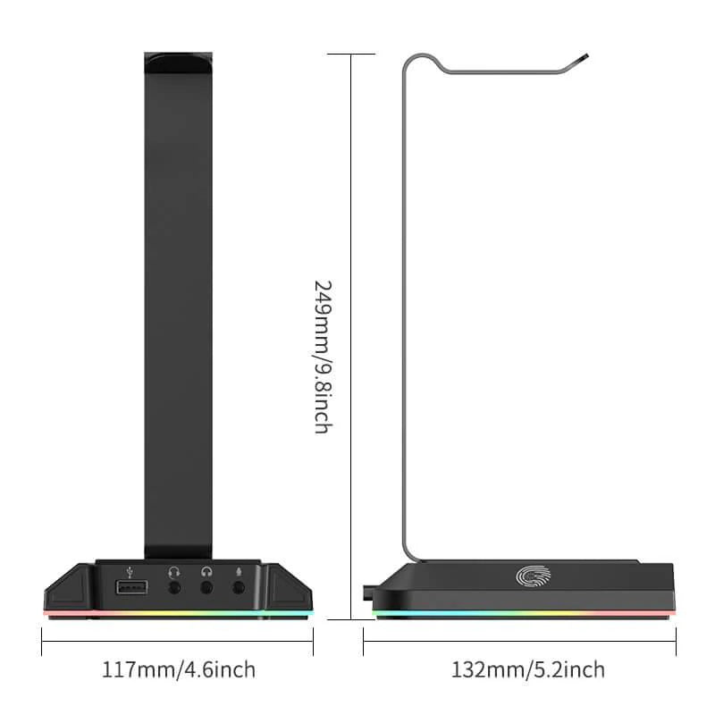 EKSA W1 RGB Headset Stand with 7.1 Virtual Surround Sound