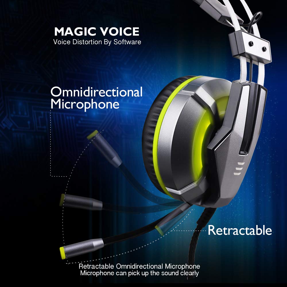 EKSA E800 Gaming Headset with LED light