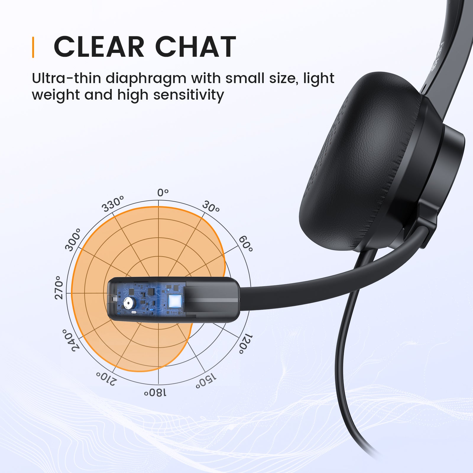 H15 Black EKSA Professional calling Headset